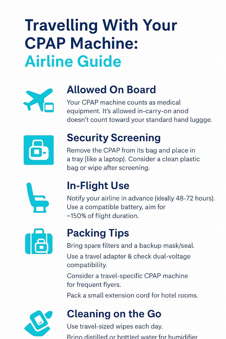 Travelling on an airplane with a CPAP Machine